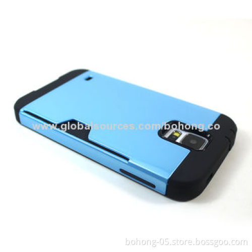 PC + TPU Separated 2-in-1 Cases for Samsung S5 with edge card hole, different colors available